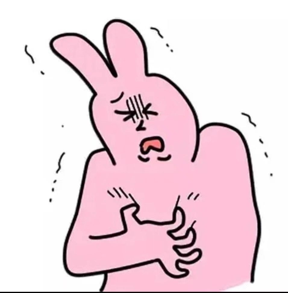 沙雕粉色大长腿兔微信头像