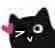小黑猫卖萌可爱微信表情包