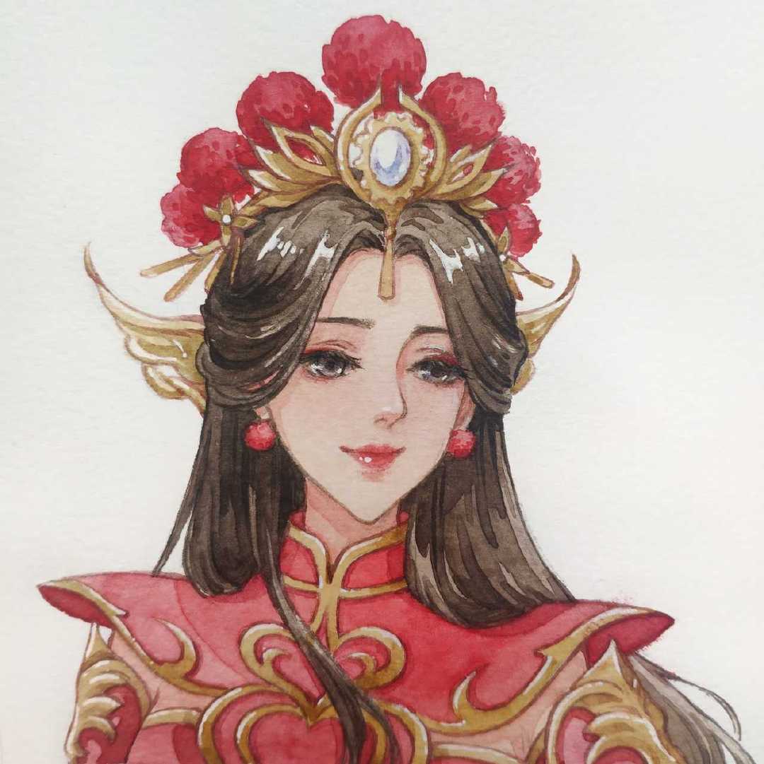 王者荣耀手绘情侣微信头像