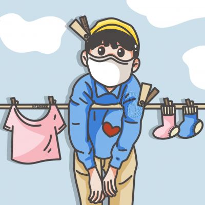 又甜又可爱的插画情侣头像