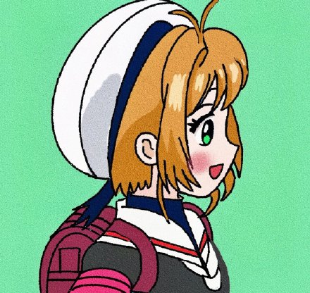 手绘百变小樱情侣微信头像