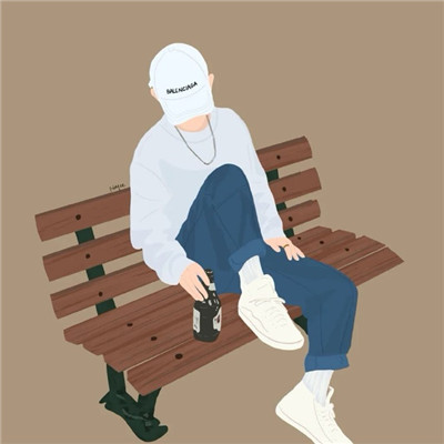 热门小众插画情侣微信头像