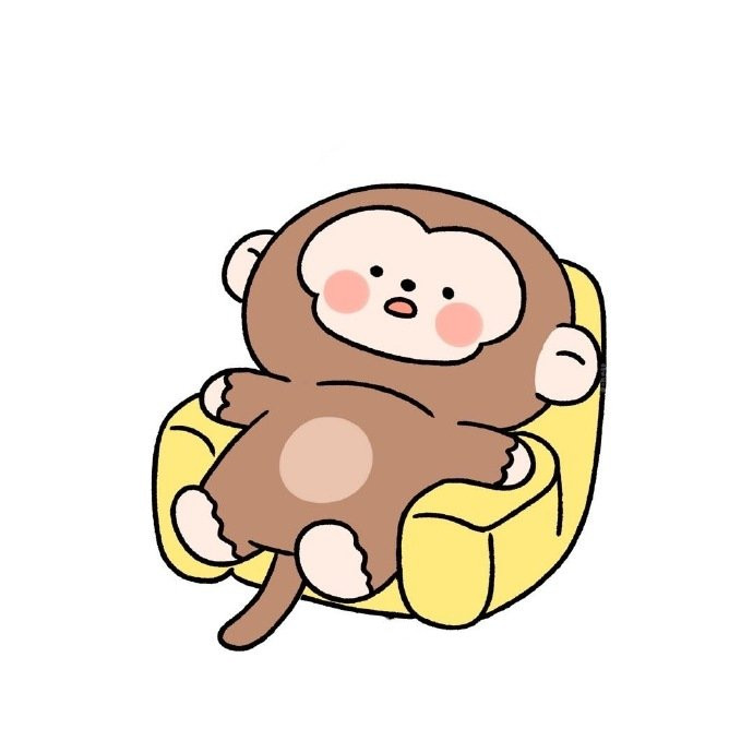 小动物瘫倒在沙发可爱微信头像