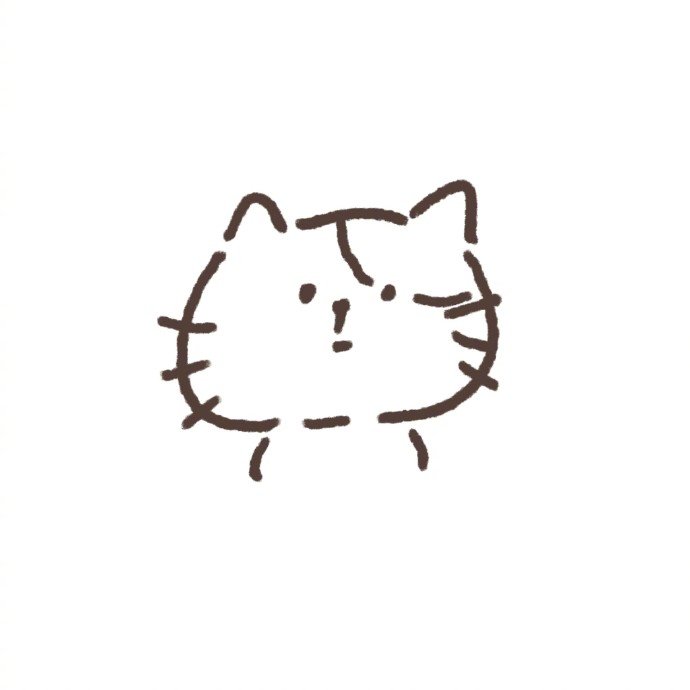 手绘简约小动物微信头像