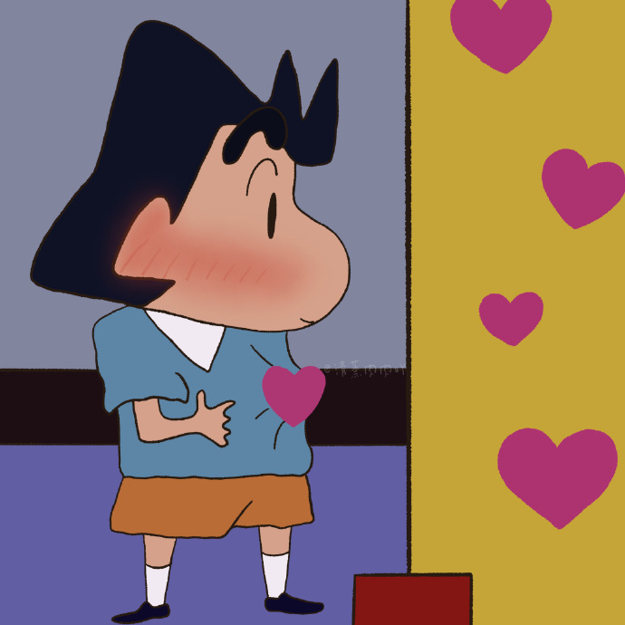 蜡笔小新一家子的情侣微信头像