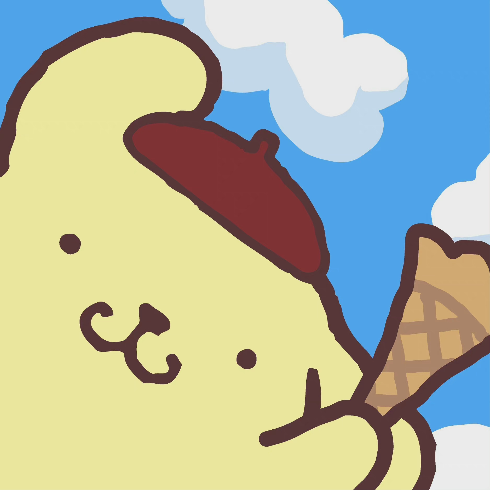 敲可爱的布丁狗微信头像