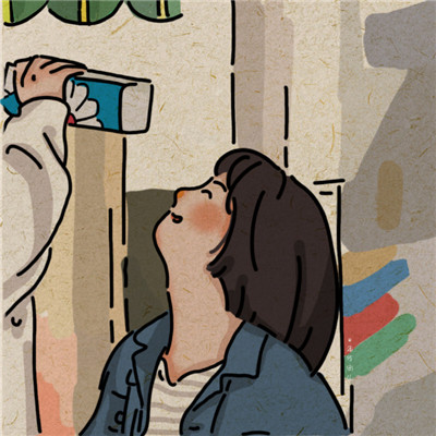 最新版甜蜜的插画风情侣微信头像