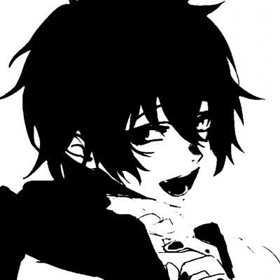 不露脸的黑白系动漫男生微信头像