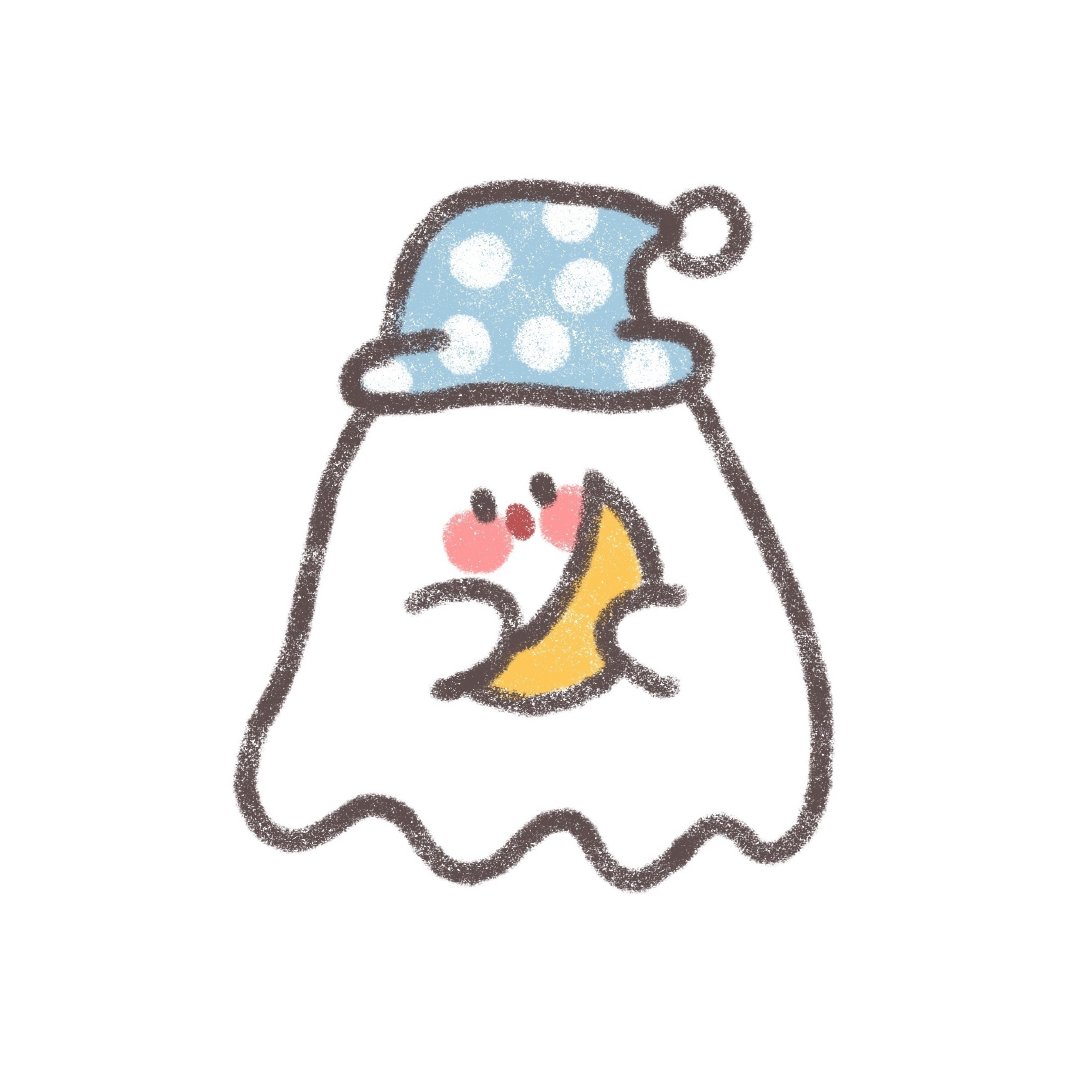 手绘超可爱的小幽灵微信头像