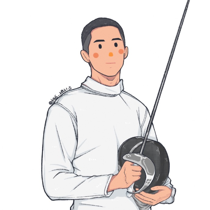 运动男孩帅气插画微信头像