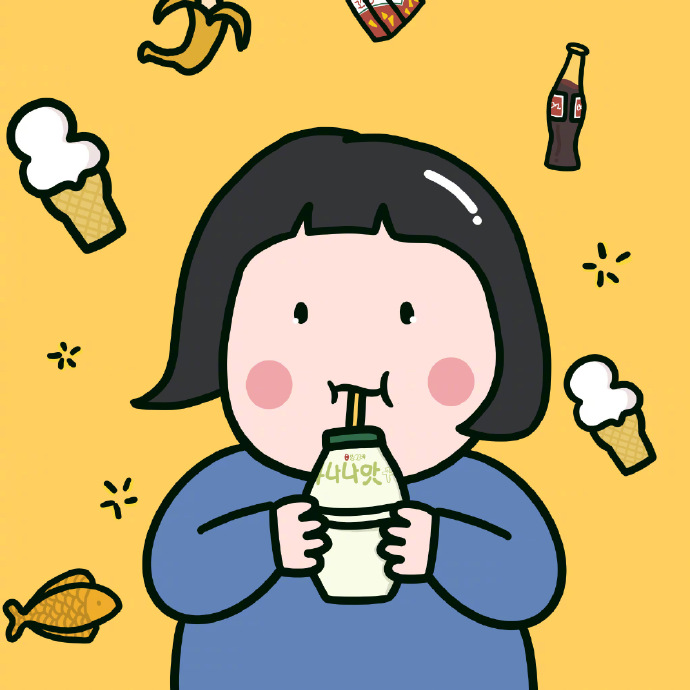 请回答1988可爱插画微信素材图片