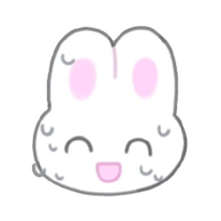 手绘呆萌兔微信头像