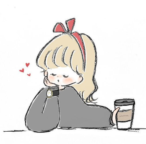 彩绘的Q版可爱插画微信头像