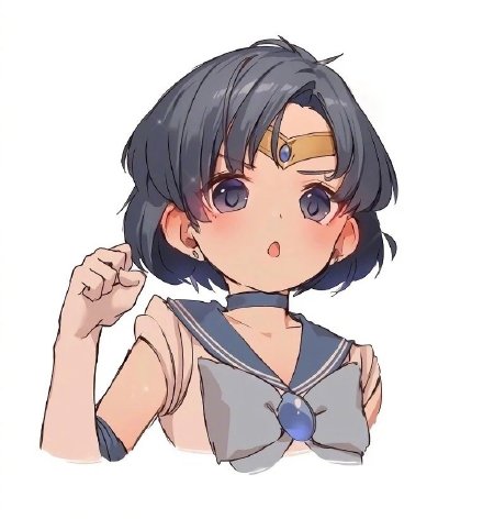 手绘二次元动漫女孩微信头像