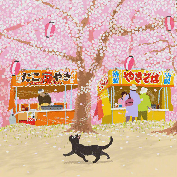 猫猫的一年四季唯美可爱素材图片