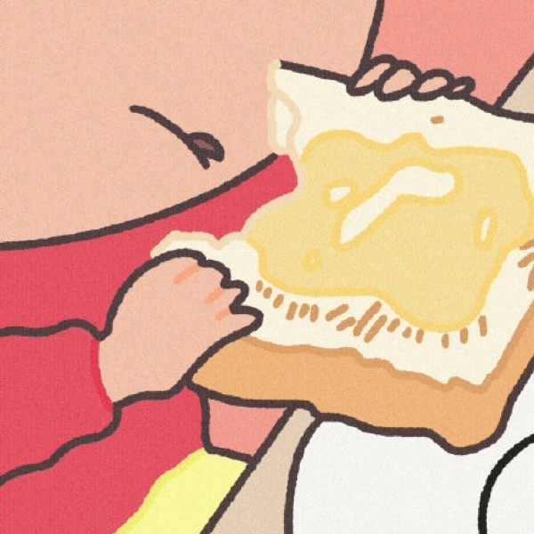 手绘蜡笔小新干饭可爱微信头像