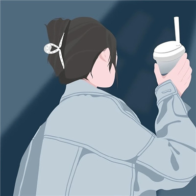 梦幻的插画风情侣微信头像