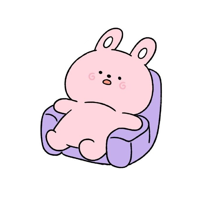 小动物瘫倒在沙发可爱微信头像