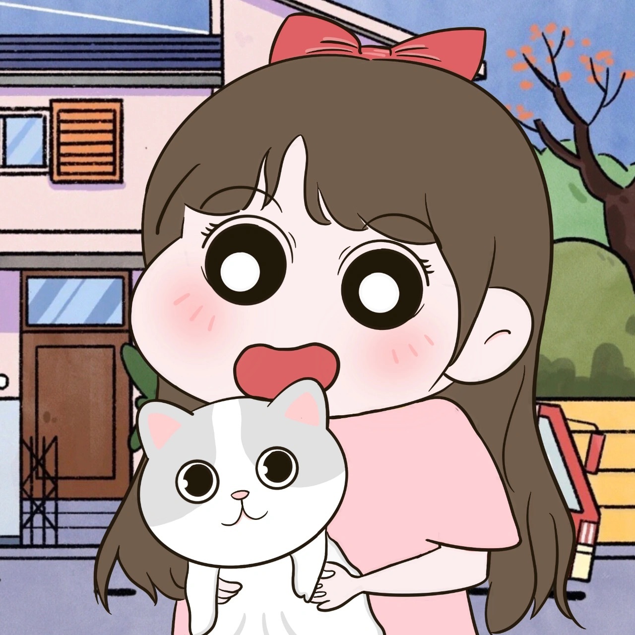 手绘蜡笔小新情侣微信头像