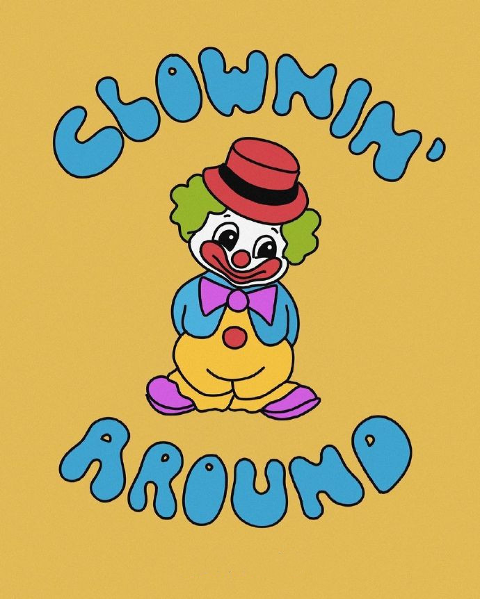 可爱卡通怀旧风插画微信朋友圈背景图