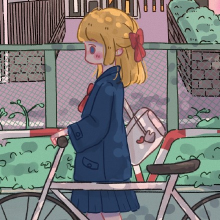 令人心动的手绘卡通女孩微信头像