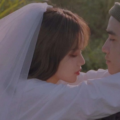 港风双人甜蜜情侣微信头像