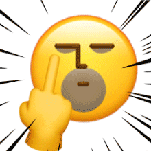 沙雕黄脸竖中指动态微信表情包