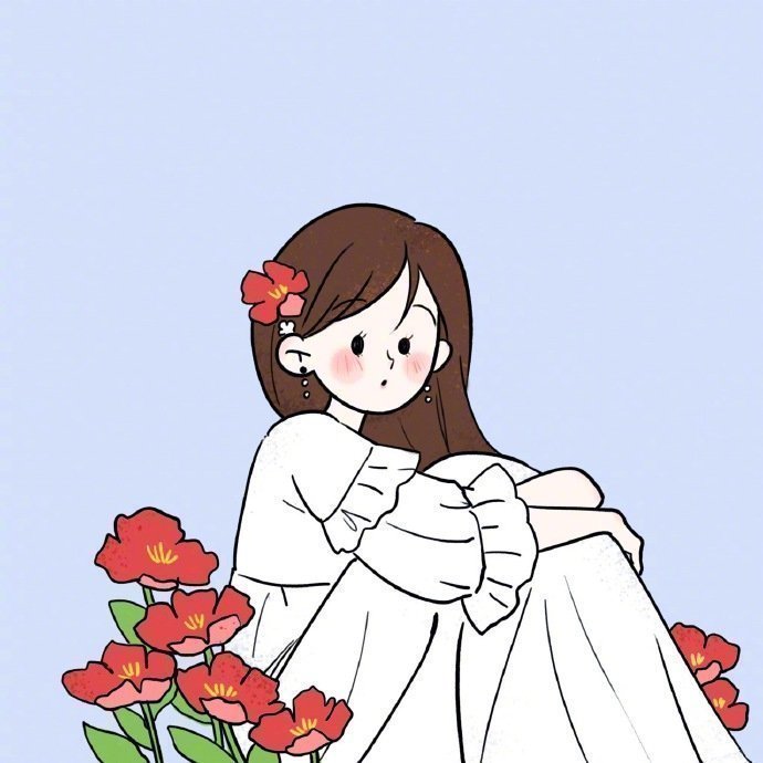 插画版可爱萌萌哒的萝莉微信头像
