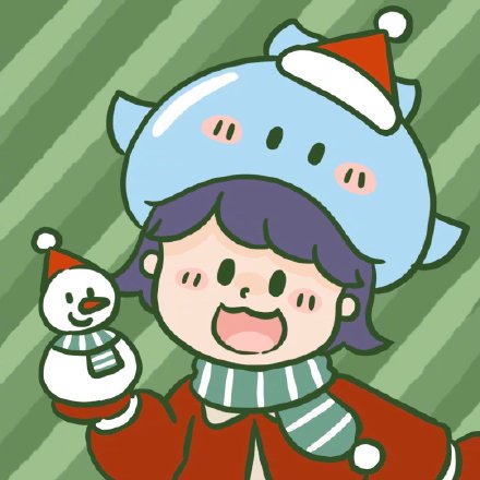 手绘圣诞可爱微信头像