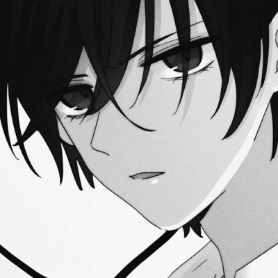 伤感丧系的黑白动漫男生头像