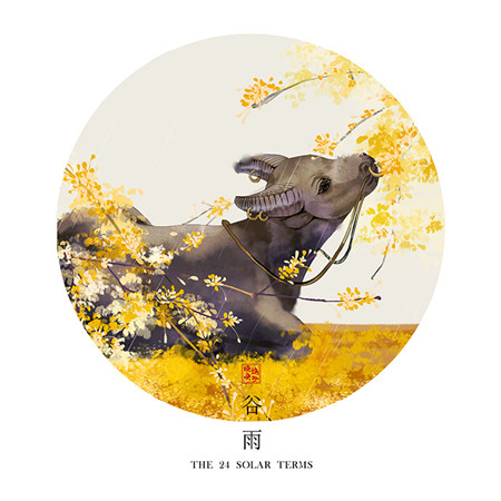 超好看的二十四节气古风插画微信素材