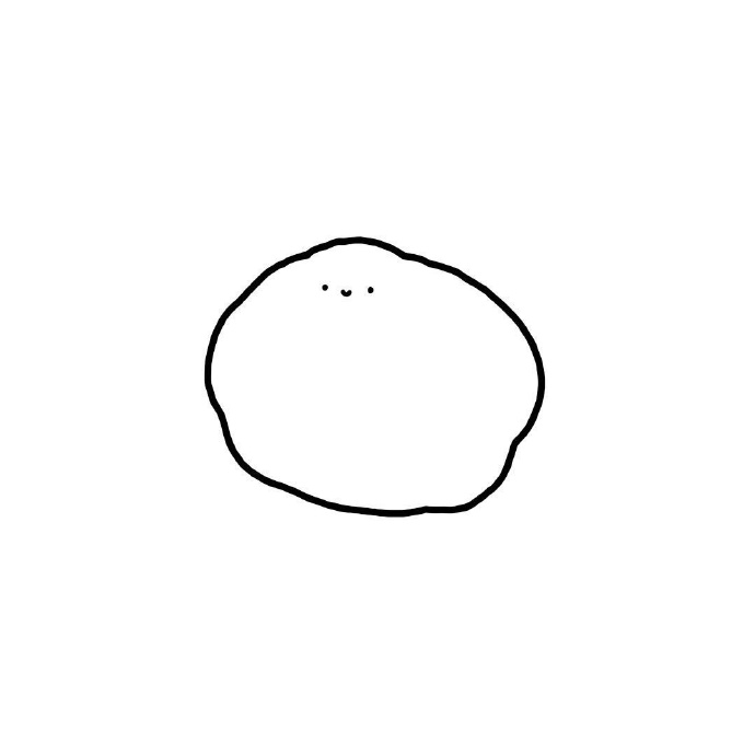 黑白搞怪简笔可爱微信头像