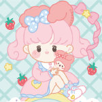 软萌的卡通闺蜜微信头像