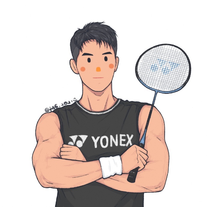 运动男孩帅气插画微信头像