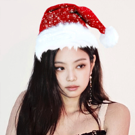 jennie圣诞节自拍背景图片