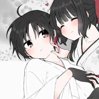 手绘古风情侣微信头像