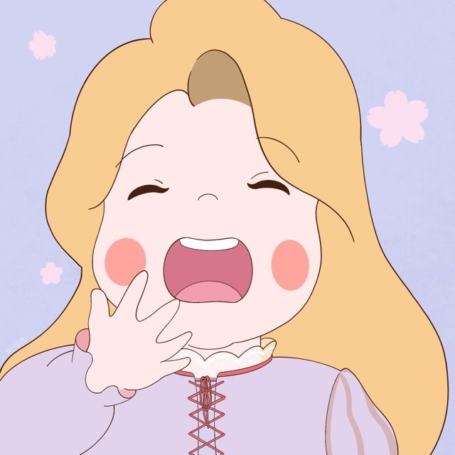 胖胖的迪士尼公主们打哈欠微信头像