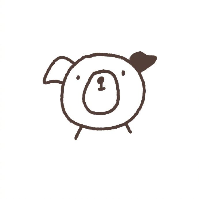 手绘简约小动物微信头像