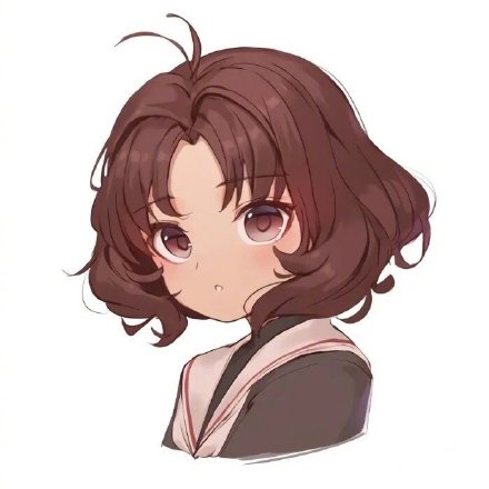 手绘二次元动漫女孩微信头像