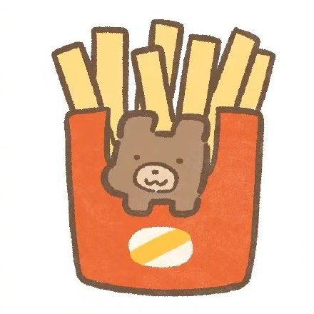 食物上的小熊脸可爱微信头像