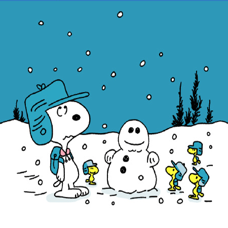 冬天超可爱的卡通微信背景图