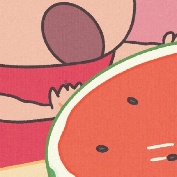 手绘蜡笔小新干饭可爱微信头像