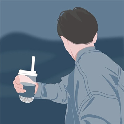 梦幻的插画风情侣微信头像