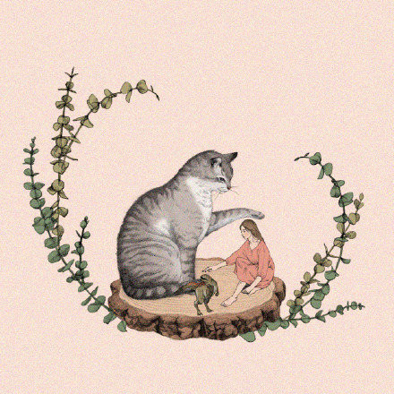 超美的插画微信朋友圈配图