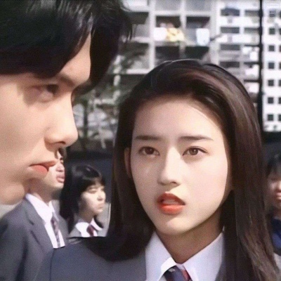 港风双人甜蜜情侣微信头像