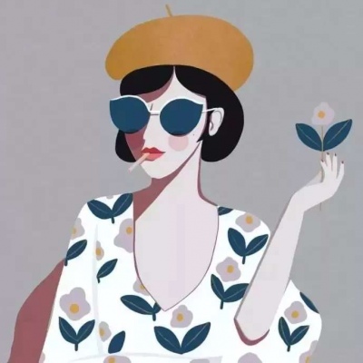 文艺风动漫女生微信头像