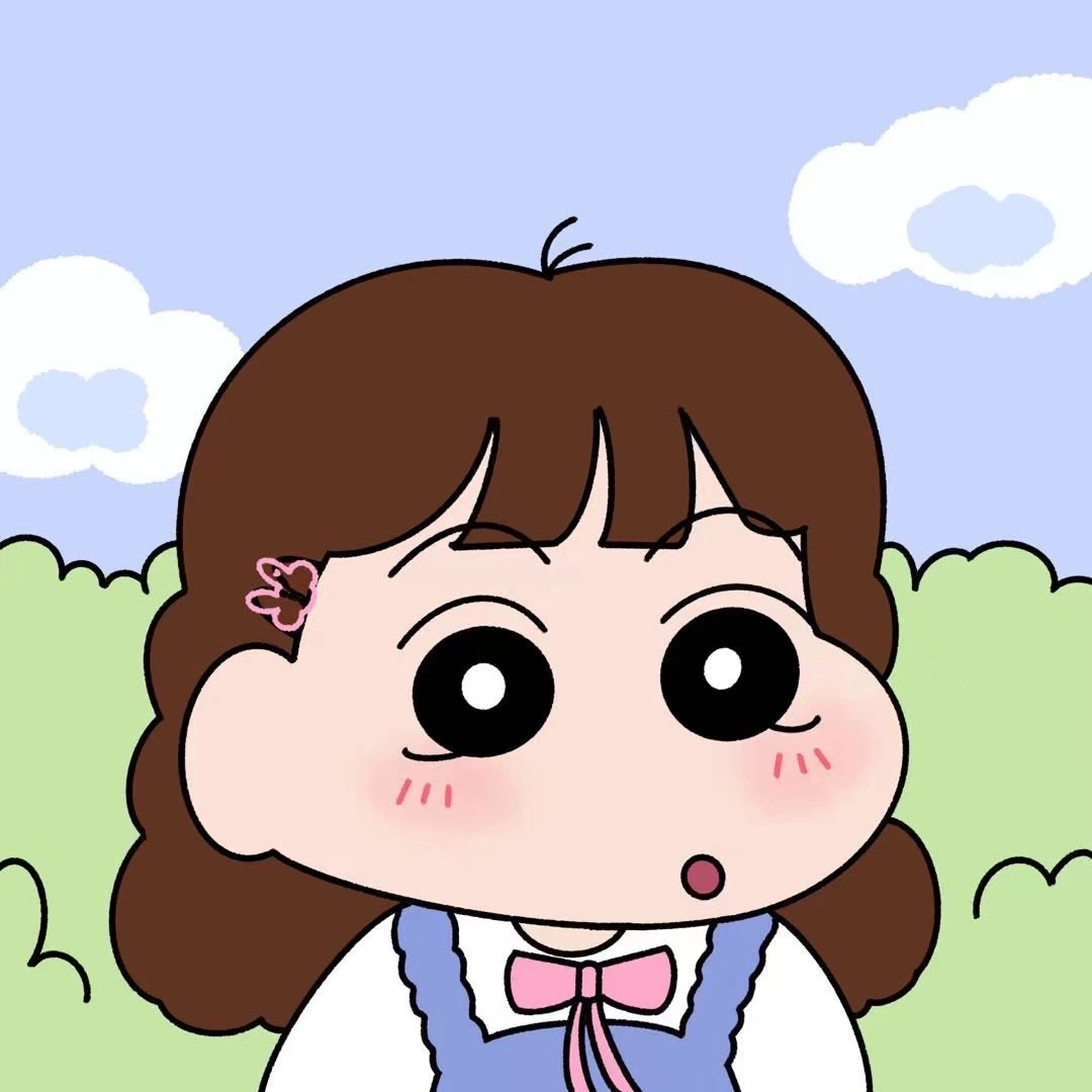 手绘蜡笔小新情侣微信头像