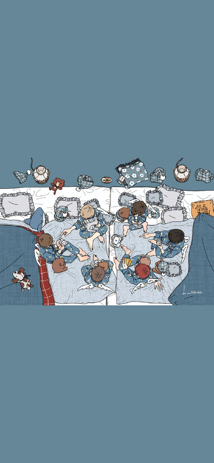 温柔又治愈的可爱插画朋友圈配图