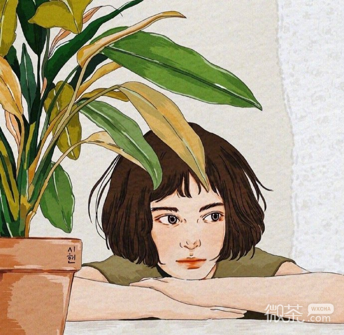 女生插画个性微信头像