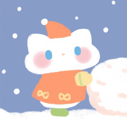 手绘可爱圣诞卡通情侣微信头像